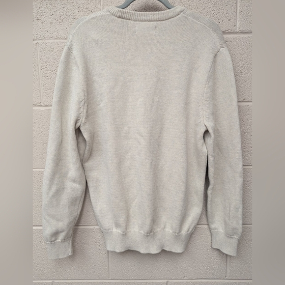 Chaps medium crewneck sweater in cream - Picture 3 of 10